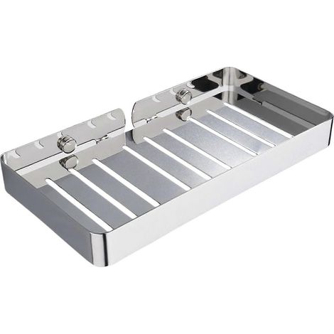 Seifenablage aus rostfreiem Edelstahl, kreative Seifenbox für Studentenwohnheim, Badezimmer, Aufbewahrungsregal-23x12x2.6cm (1/5)