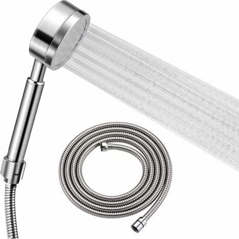 OEM– Pommeau de douche à main en acier inoxydable 304 – Filtre anti-calcaire – Débit 2.5 GPM – Tuyau de 59 pouces – Haute pression - SUS304 (1/5)