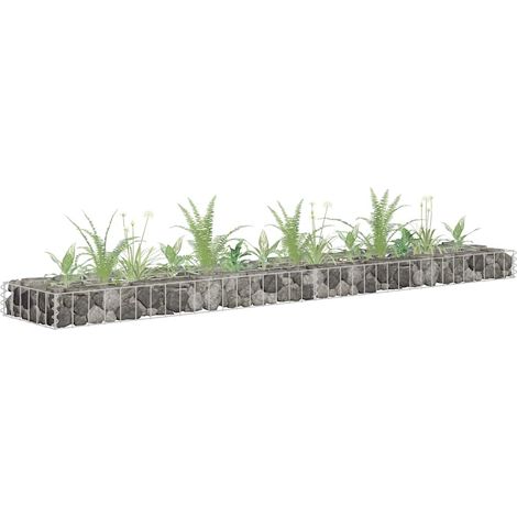 Gabionen-Hochbeet Verzinkter Stahl 180x30x10 cm