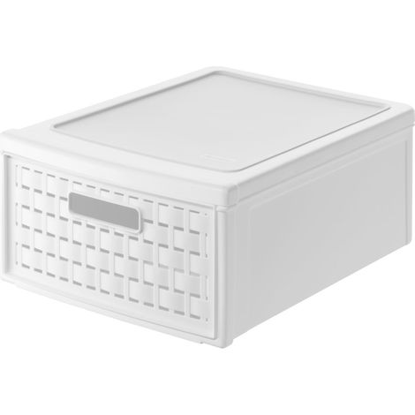 Rotho Schubladenbox Country klein, 8,3 L weiß Boxen, Körbchen & Kisten