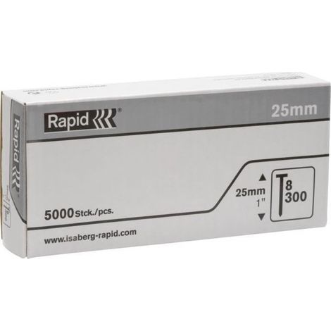 Rapid Chiodi zincati N°8 25 mm confezione da 5000 pezzi
