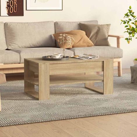vidaXL Coffee Table Sonoma Oak 102x55x45 cm Engineered Wood (1/5)