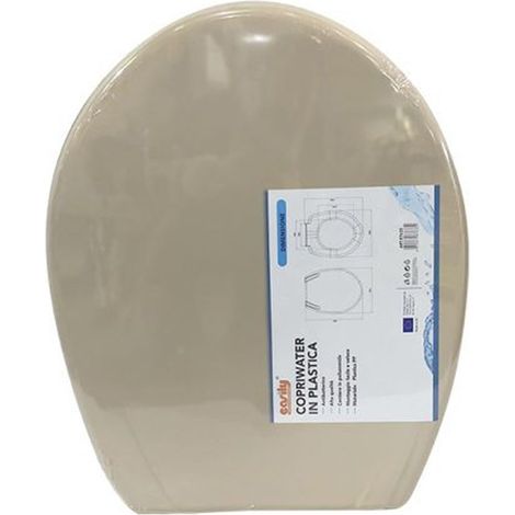 Cleafe - Copriwater Sedile Copri Wc Water Bagno In Plastica Coprivaso Magnolia Beige 87633 - (1/2)