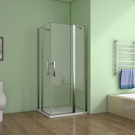 B.120x90xH.195cm 6mm NANO GLAS Eckeinstieg Duschkabine Duschabtrennung Schwingtür Dushe Ohne Duschtasse (1/5)