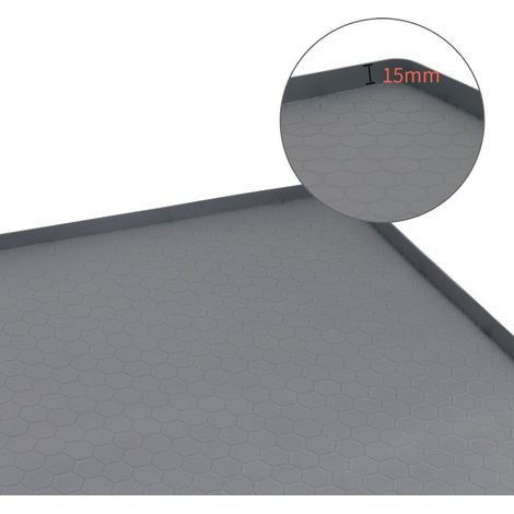 Tapis d'évier, tapis d'évacuation, tapis de placard, tapis isolant thermique, tapis de rétention des eaux usées, tapis anti-humidité pour cuisine, 860 mm x 550 mm (1/4)
