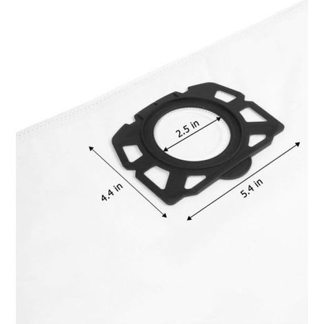 Sac filtrant en laine de rechange pour aspirateur eau/poussière Karcher WD4 WD5 WD5 / P Kärcher MV4 / MK5 / MV6 6 pi SAC ASPIRATEUR (1/4)