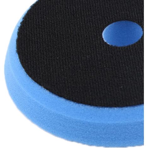 Disque éponge triangulaire bleu de 15 cm (6 pouces) pour polisseuse de voiture, cire, lustrage et nettoyage, adaptateur pour perceuse (1/4)