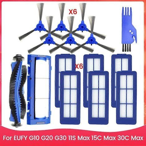 Ensemble de 15 filtres, brosses et chiffons de nettoyage pour aspirateurs EUFY G10, G20, G30, 11S Max, 15C Max et 30C Max. (1/5)