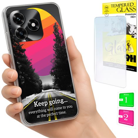 Schutzhülle für Honor X5C Plus / X5C 4G: Fotohülle mit Rückseite und 9H-Glas (1/5)