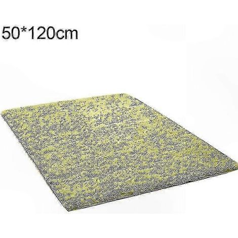 Tapis moelleux antidérapant pour salon, tapis de sol doux et confortable, couleur vert gazon, 50 x 120 cm (1/5)