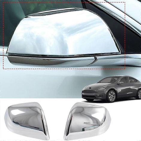 Accessoires pour voitures Tesla Model Y : coques de rétroviseurs latéraux, pièces automobiles 2021-2024 ( ) (1/5)