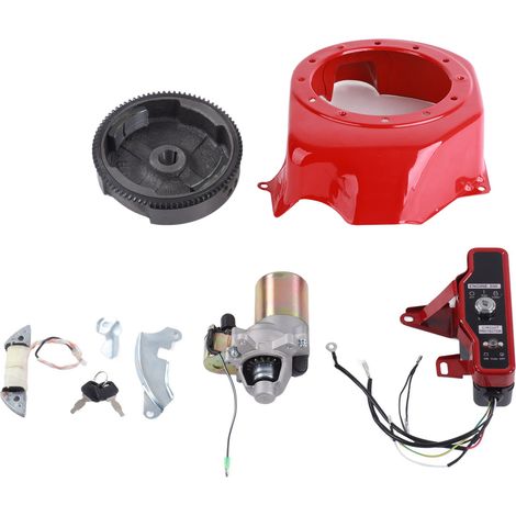 Kit de démarrage électrique GX160 2KW 3KW comprend un moteur à volant d'inertie, grand couvercle adapté au générateur d'essence 168F 170F (1/5)