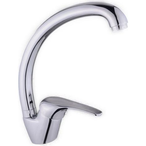 Miscelatore Lavello Laterale Serie Alice – Cromato con Canna Girevole e Flessibili Inclusi (1/2)