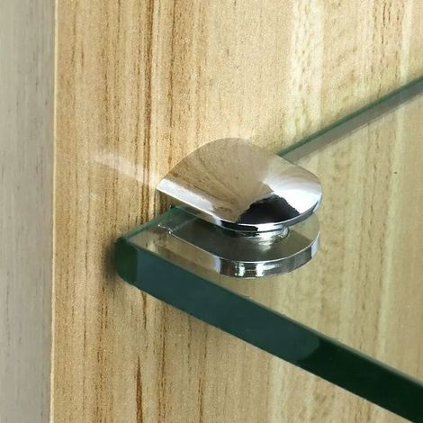 Pince À Verre Réglable Pour Étagère Murale En Verre Épaisseur 8–10 Mm Finition Polie En Alliage De Zinc Lot De 4 (1/3)