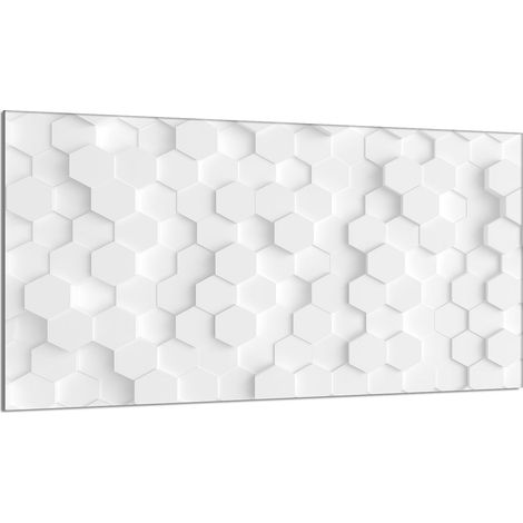 Glasschutzplatte für Herd 90x52 Weiß