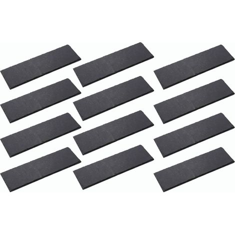 12 assiettes rectangulaires ardoise 40 x 15 x 0,5 cm
