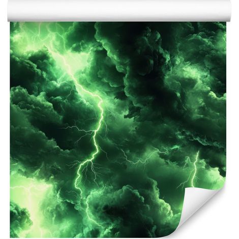 Papier peint aquarelle galaxie bouteille verte et vert 50x1000 cm (1/5)