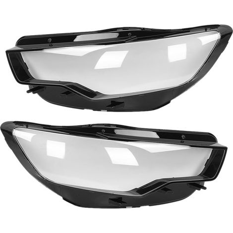Paire de verres de phares avant gauche/droit pour A6 C7 (2013-2015) - Accessoire de remplacement pré-restylage (1/5)