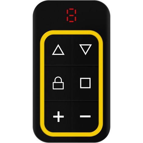 Télécommande de porte de garage multifréquence 8 canaux. 2 pièces. 430.5 MHz. duplicable. identification automatique. jaune