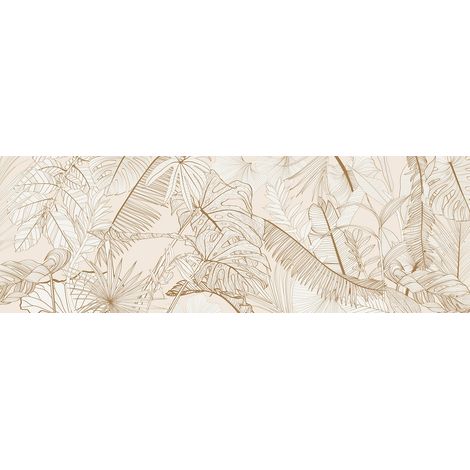 Papier peint panoramique - Feuilles Tropicales - 130 cm x 43 cm (1/2)