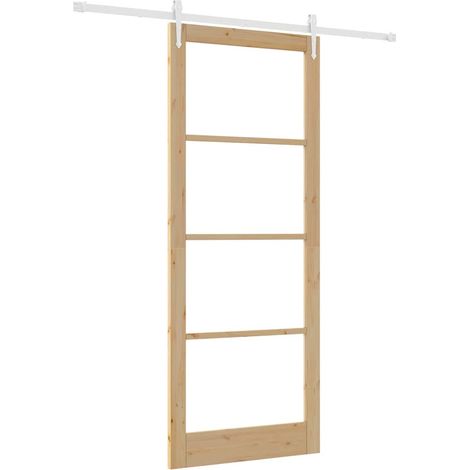 Maison Exclusive - Schiebetür Natur 93 x 232 cm Massivholz Kiefer