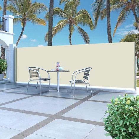 Toldo lateral retráctil 160x500 cm crema vidaXL