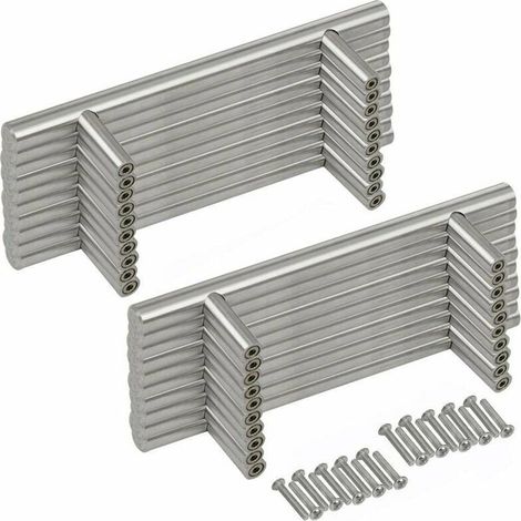 20 pezzi Maniglie per porte da cucina con barra a T, distanza dal centro 192 mm (1/4)