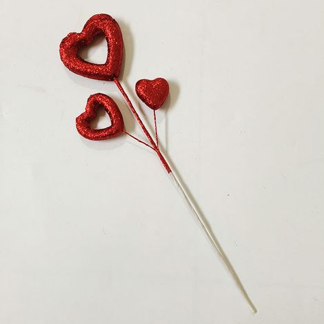 Bouquet En Forme De Coeur - Décor En Mousse À Paillettes Pour Fêtes - Idéal Pour Mariages Anniversaires Et Décor Intérieur - 1 Pièce (1/5)