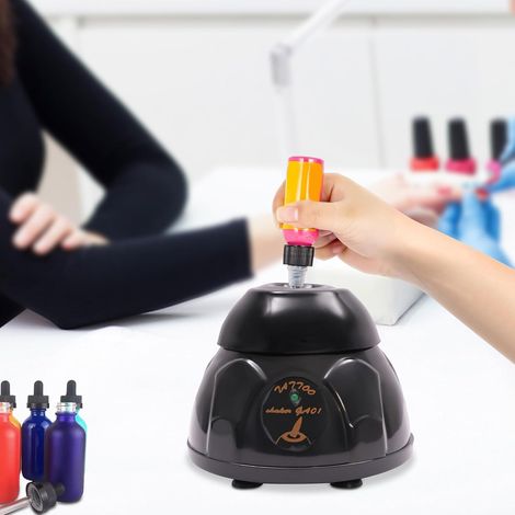 Mélangeur rotatif, mélangeur de peinture, studio d'ongles, Salon de beauté, mini mélangeur 5200 tr / min, mélangeur d'encre pigmentaire électrique, mini mélangeur rotatif polyvalent (noir)