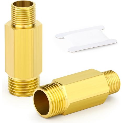 2 pièces raccords de tuyauterie en laiton Raccord long, 3/8" BSP mâle Longueur 50 mm d'extension - 1/8"-1/4"M Length 60MM(Reducer) (1/5)
