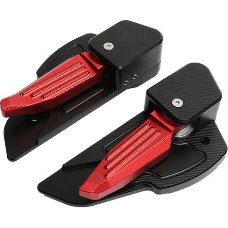 Automatisch einklappbares Hinterradpedal für Primavera 150 Schwarz + Rot (1/5)