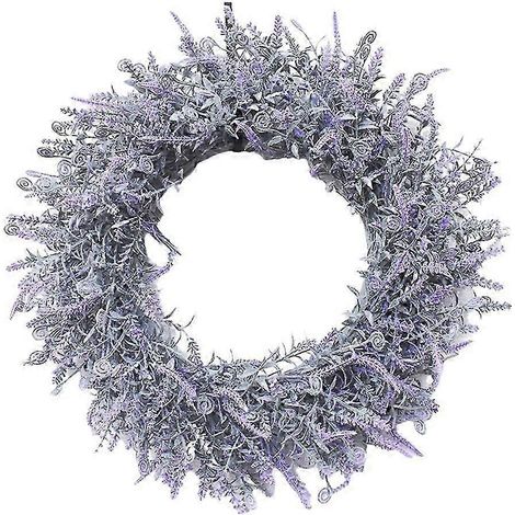 Künstlicher Lavendelkranz (45 cm) für Frühlings- und Sommerdekoration (1/5)