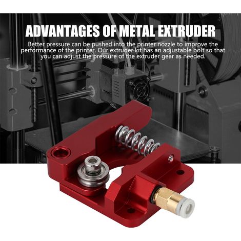 Kit de montage DIY pour extrudeuse d'imprimante 3D (bloc en aluminium) compatible avec les imprimantes 3D à extrusion de 1,75 mm (pièce CR-10/CR-10s).