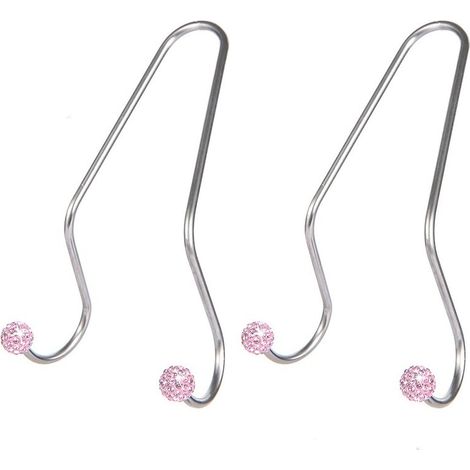 2 Pièces Crochet Appuie Tete Voiture Crochet Organisateur de Suspension, Multifonctionnel Bling Acier Inoxydable Crochet de Siège Auto pour Sac à Main et Vêtements (rose) (1/4)