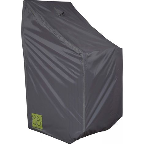 Oviala – Housse de chaise empilable imperméable – 100% polyester enduit PVC – Aérateur anti-condensation – Élastique de maintien