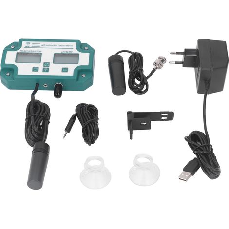 Analyseur de qualité d'eau 6 en 1 haute précision PH TDS EC Sel Température, connecté WiFi, détecteur pour piscine, prise UE 220-240V (1/5)
