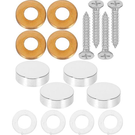 Lot de 24 vis décoratives en laiton pur pour miroirs 16 mm (1/5)