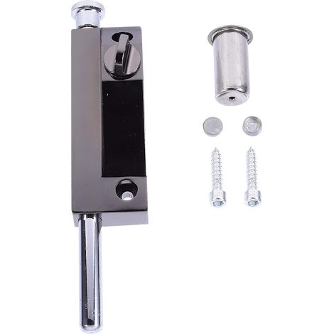 Loquet à Ressort Noir en Alliage de Zinc pour Porte (1/5)