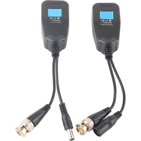 Video Balun a 1 coppia，Accessori per telecamere di sicurezza con ricetrasmettitore BNC Video Power Balun con connettore RJ45 (1/5)