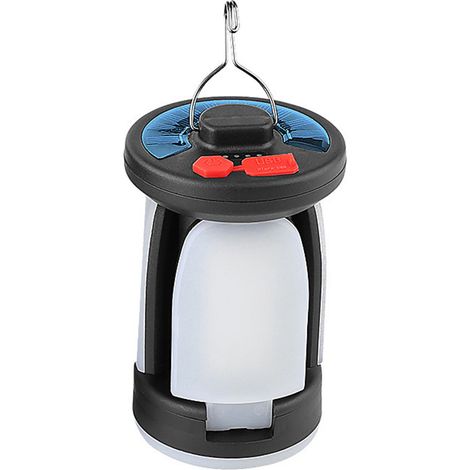 Linterna solar de camping con 3 LED, plegable y recargable, 6 modos de iluminación (3 lámparas) (1/5)