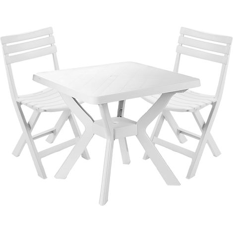 Bistroset Kunststoff 3-teilg Weiß-MNIL023BI+2xMBIR80CBI (1/3)