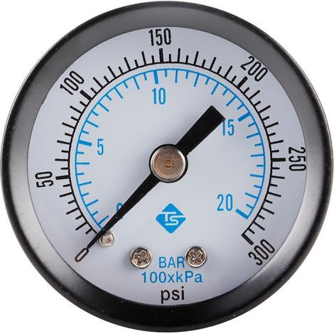 Manomètre `Mini manomètre pour Carburant air Huile Eau Liquide 0-20bar/0-300psi 1/8" Filetage BSPT (1/5)