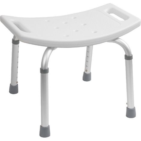 Silla de ducha regulable en altura AWD interior 1411, blanca (1/5)