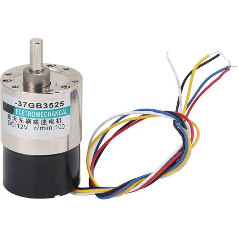 Miniatur-12V-bürstenloser Motor, CW/CCW-Drehzahlreduzierer für CNC-Maschinen, Modell XD-37GB 3525, 100 U/min.