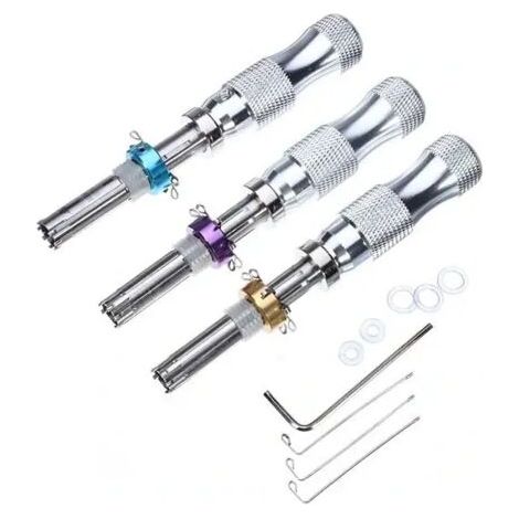 3Pcs Tubulaire 7 Broches de Verrouillage Outil de Serrurie Lock Pick Ensemble (1/5)