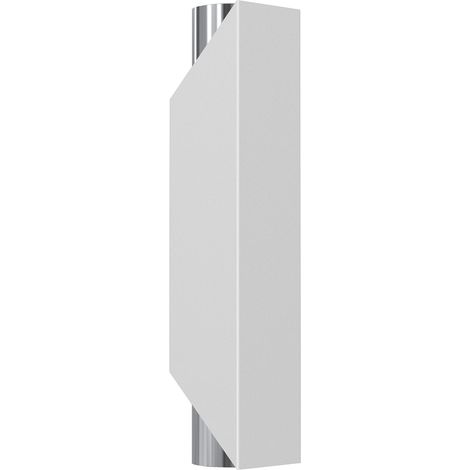 Applique murale blanche haut/bas tube chrome Wall 2xGU10