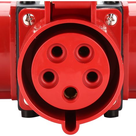 Wolketon Baustromverteiler Verteiler 3 x CEE 400V/32A IP44 CEE-Steckdose 5 Polig Mit Sicherheitsklappdeckeln Für Baustelle (1/5)