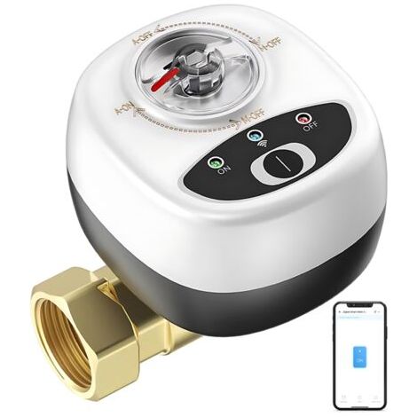 Vanne d’eau étanche IP65 avec WiFi, minuterie automatique, commande vocale intelligente et contrôle via application mobile, DN15