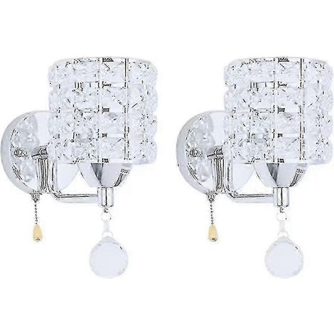 Applique murale en cristal pour chambre, lampe de chevet, salon, entrée, style simple (1/5)