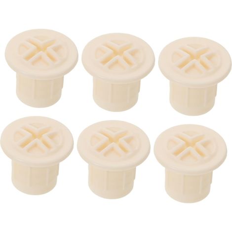 6pièces Bouchons à Vis Blancs Cache-vis Plastique Protecteur De Vis pour Toboggan Bouchons De Fixation Coulissants Accessoires pour Aires De Jeux Intérieures (1/5)